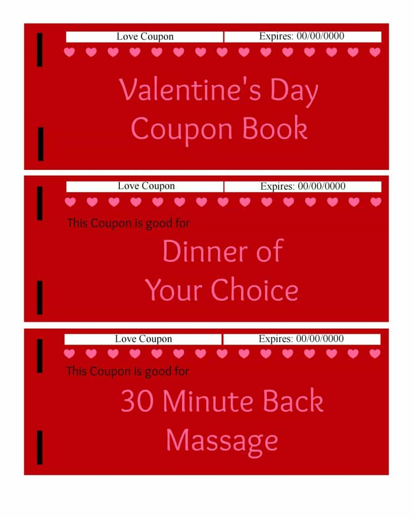Valentines Day Coupon Book