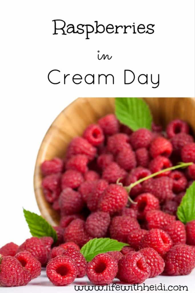 Raspberry in cream day