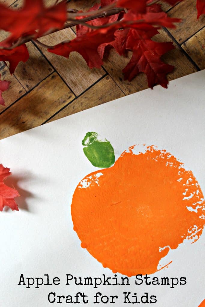 Apple Pumpkin Stamps Craft for Kids
